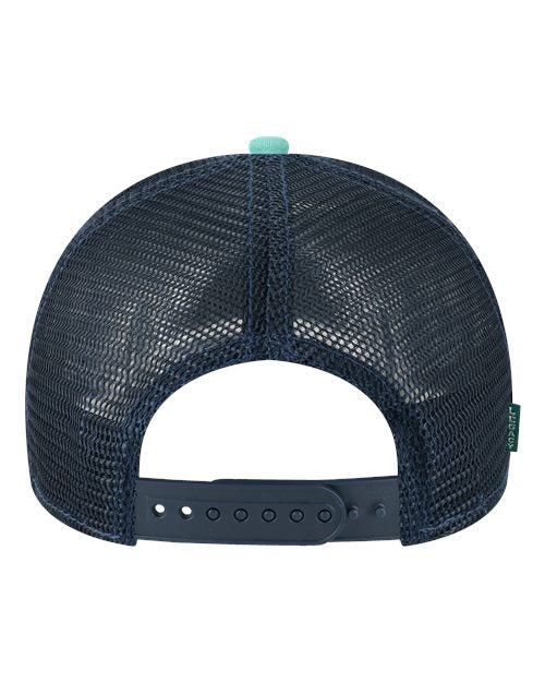 Mid-Pro Snapback Trucker Cap - Mint/ Marine/ Navy Back