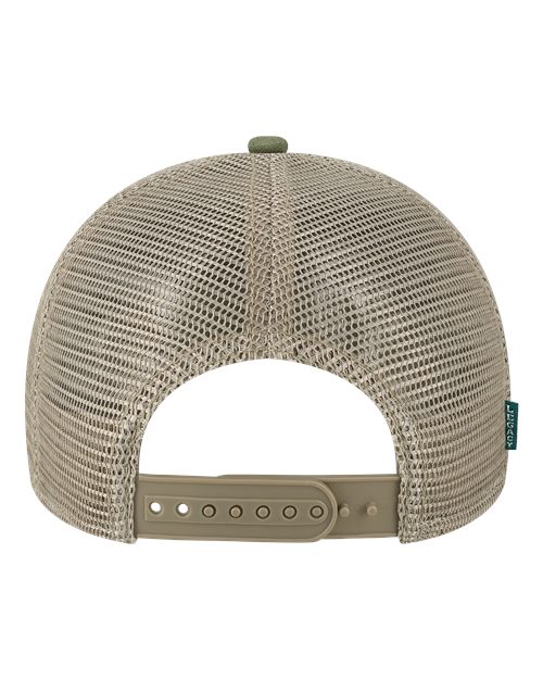 Mid-Pro Snapback Trucker Cap - Olive/ Dark Olive/ Dark Khaki Back