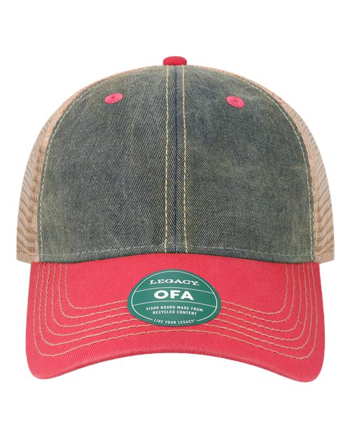 Old Favorite Trucker Cap - Navy/ Dark Pink Front