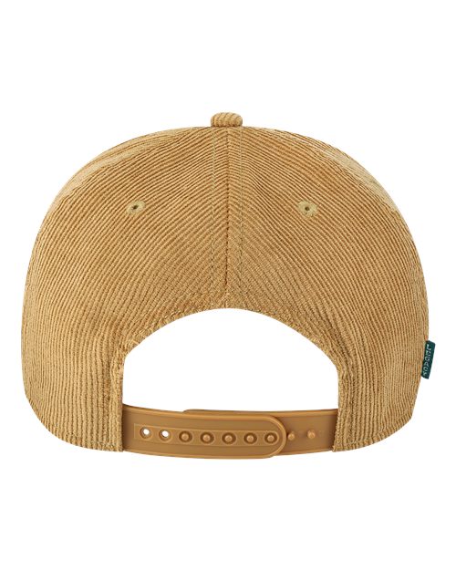 Five-Panel Adjustable Cap - Khaki Corduroy Back
