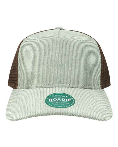 Five-Panel Adjustable Cap - Sawgrass Corduroy/ Brown Front