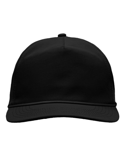 Five-Panel Ripstop Cap - Black Front