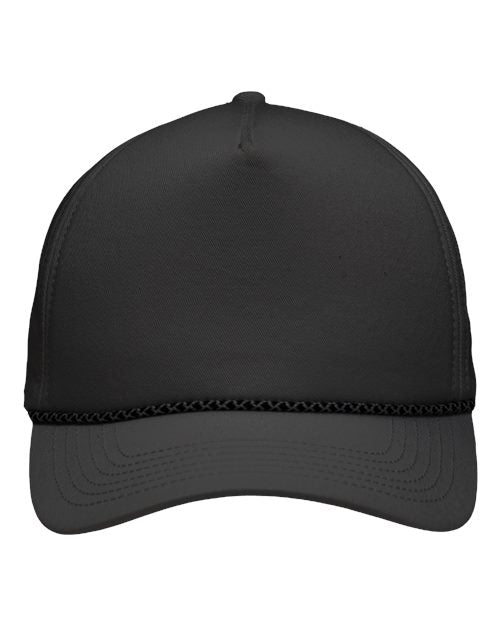 Sportsman Five-Panel Rope Heritage Fit Cap - Charcoal Front