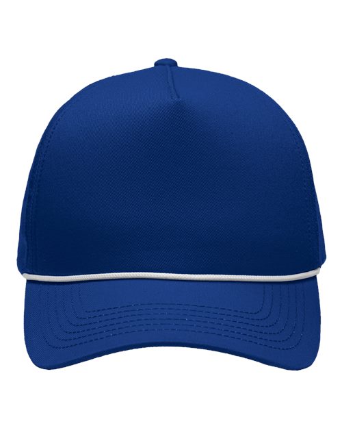 Five-Panel Rope Heritage Fit Cap - Royal Front
