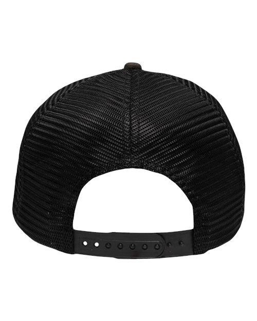 Traditional Lo-Pro Mesh Back Trucker Fit Cap - Chino Black Duck Camo/ Black Back