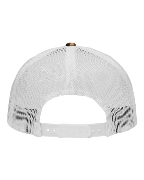 Traditional Lo-Pro Mesh Back Trucker Fit Cap - Chino Duck Camo/ White Back