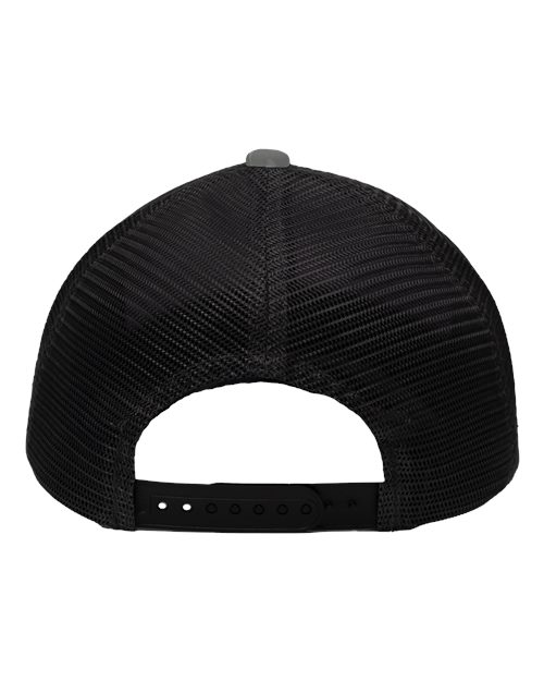 Traditional Lo-Pro Mesh Back Trucker Fit Cap - Grey Camo/ Black Back