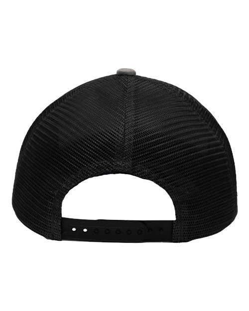 Traditional Lo-Pro Mesh Back Trucker Fit Cap - Chino Grey/ Black Back