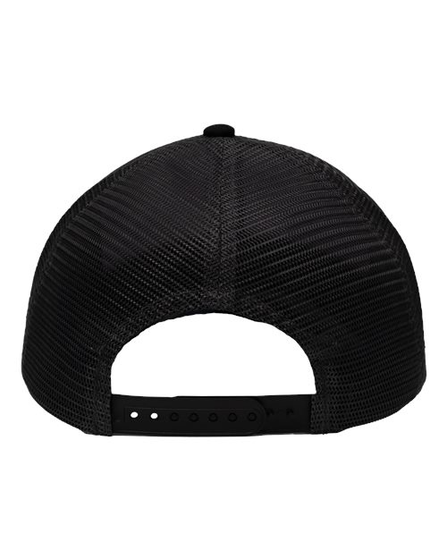 Traditional Lo-Pro Mesh Back Trucker Fit Cap - Heather Grey/ Charcoal/ Black Back
