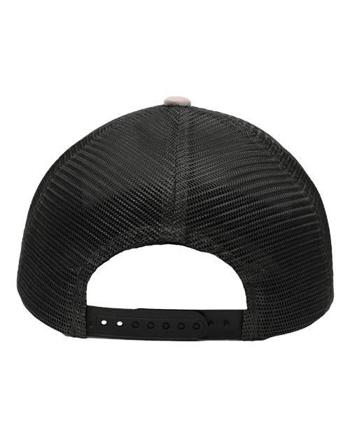 Traditional Lo-Pro Mesh Back Trucker Fit Cap - Chino Khaki/ Black Back