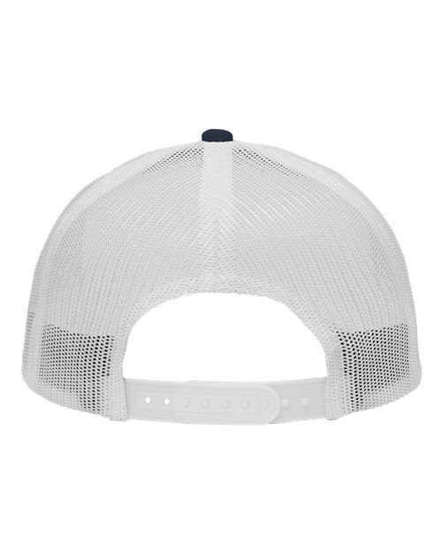 Traditional Lo-Pro Mesh Back Trucker Fit Cap - Navy Camo/ White Back