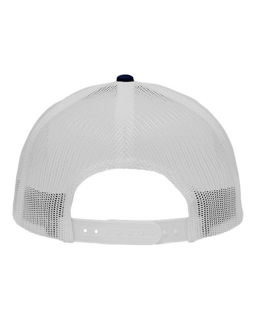 Traditional Lo-Pro Mesh Back Trucker Fit Cap - Chino Navy/ White Back