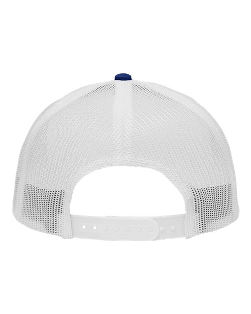 Traditional Lo-Pro Mesh Back Trucker Fit Cap - Chino Royal/ White Back
