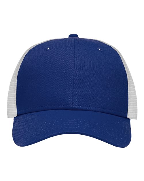 Traditional Lo-Pro Mesh Back Trucker Fit Cap - Chino Royal/ White Front