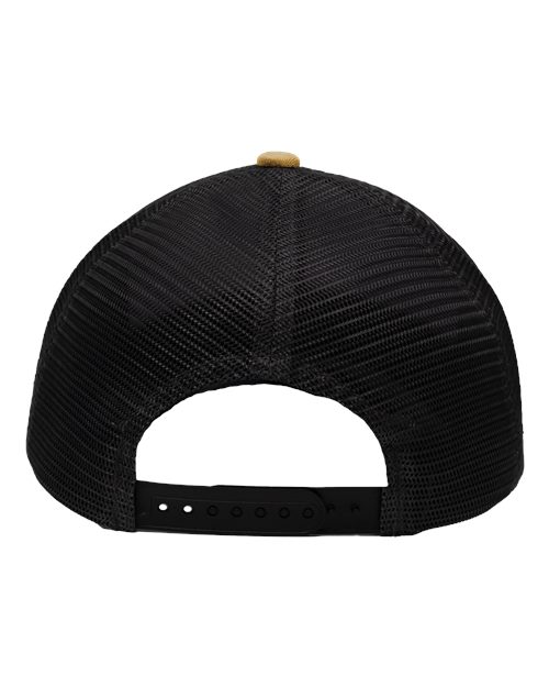 Traditional Lo-Pro Mesh Back Trucker Fit Cap - Chino Vegas Gold/ Black Back