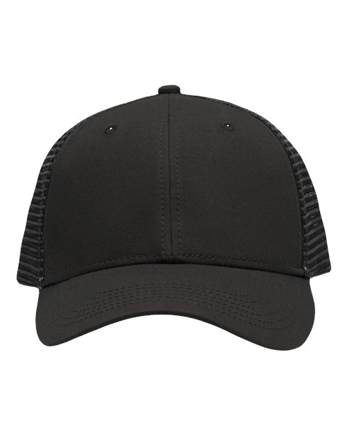 Traditional Lo-Pro Mesh Back Trucker Fit Cap - Chino Charcoal/ Black Front