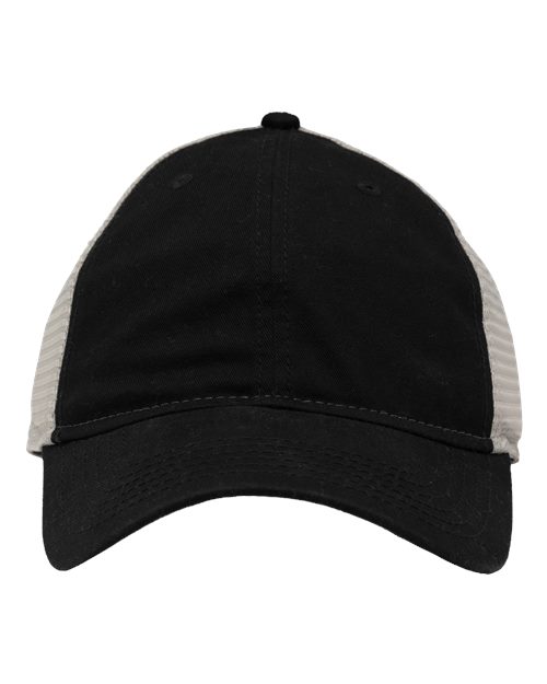 Mesh Dad Hat Fit - Black/ Stone Front