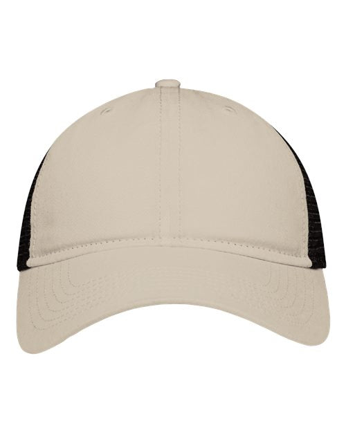 Mesh Dad Hat Fit - Khaki/ Black Front