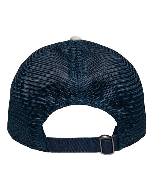 Mesh Dad Hat Fit - Stone/ Navy Back