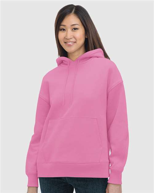 Women's USA-Made Hooded Sweatshirt - Bubble Gum Front