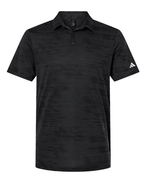 Men's Ultimate365 Textured Stripe Polo - Carbon/ Black Front