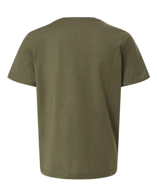 Youth Fine Jersey T-Shirt - Military Green Back
