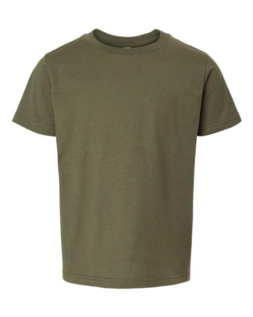 Youth Fine Jersey T-Shirt - Military Green Front