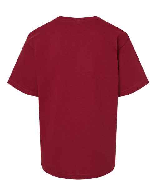 Youth Gold Soft Touch T-Shirt - Cardinal Red Back