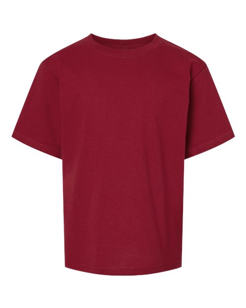 Youth Gold Soft Touch T-Shirt - Cardinal Red Front