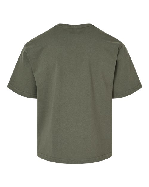 Youth Gold Soft Touch T-Shirt - Military Green Back