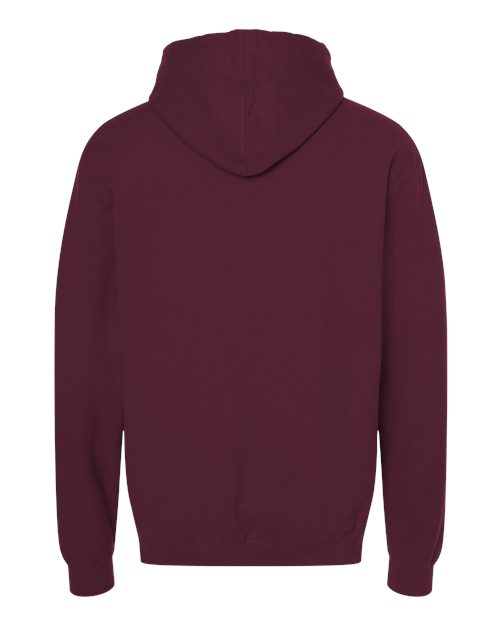 Unisex Fleece Hooded Sweatshirt - Maroon Back