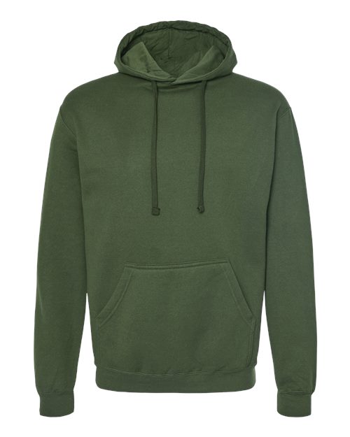 Unisex Fleece Hooded Sweatshirt - Military Green Front