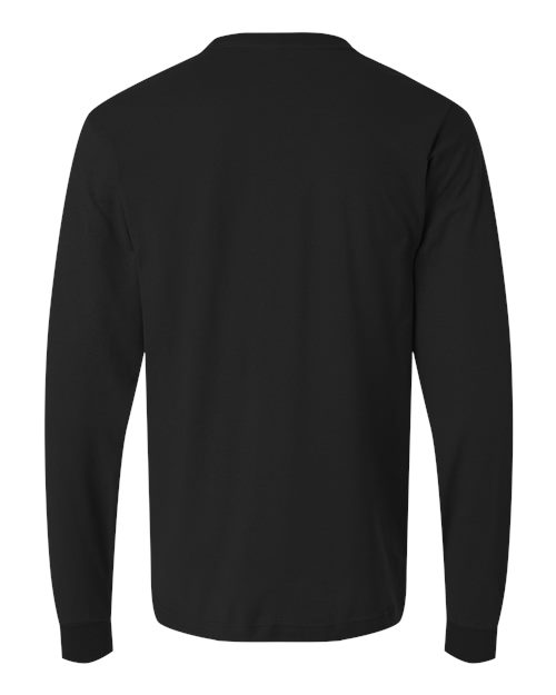 Unisex Fine Jersey Long Sleeve T-Shirt - Black Back
