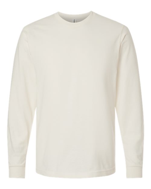 Unisex Fine Jersey Long Sleeve T-Shirt - Natural Front
