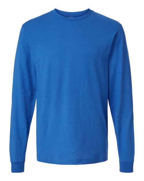 Unisex Fine Jersey Long Sleeve T-Shirt - Royal Front