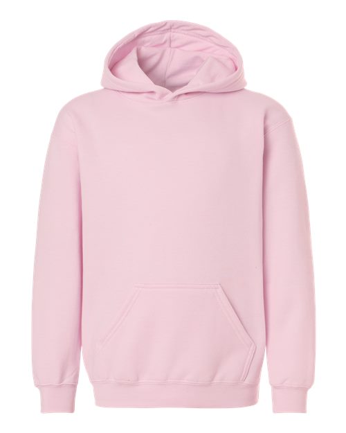 Youth Hooded Sweatshirt - Light Pink Front