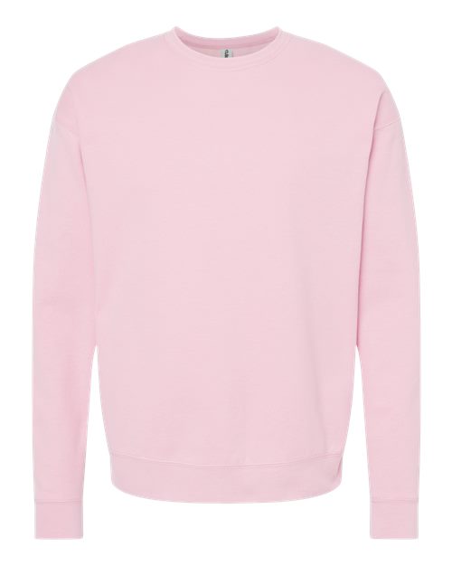 Unisex Fleece Crewneck Sweatshirt - Light Pink Front