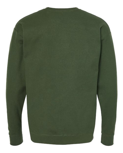 Unisex Fleece Crewneck Sweatshirt - Military Green Back