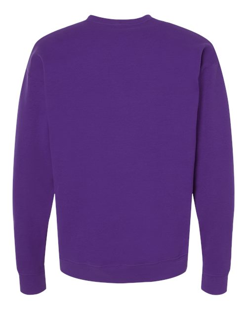 Unisex Fleece Crewneck Sweatshirt - Purple Back