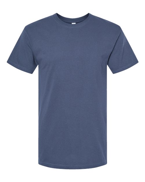 Men's Gold Soft Touch T-Shirt - Indigo Blue Front