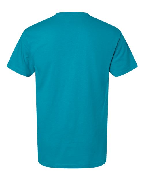 Men's Gold Soft Touch T-Shirt - Tropical Blue Back