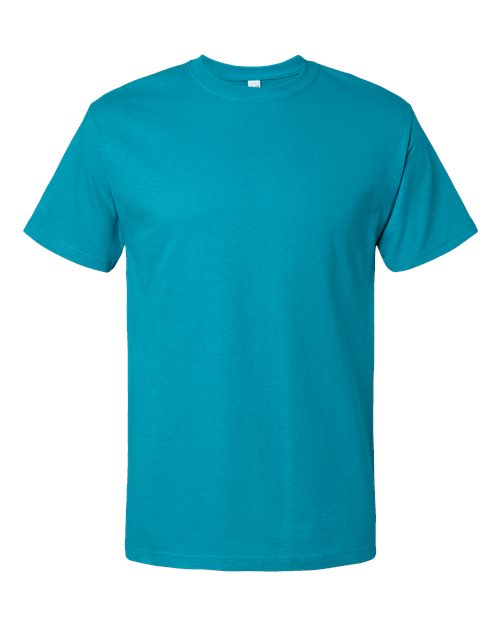 Men's Gold Soft Touch T-Shirt - Tropical Blue Front
