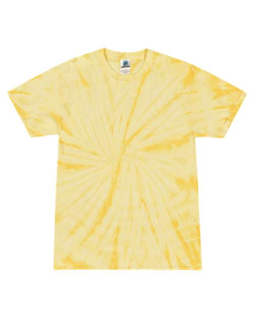 Unisex Multi-Color Tie-Dyed T-Shirt - Spider Dandelion Front