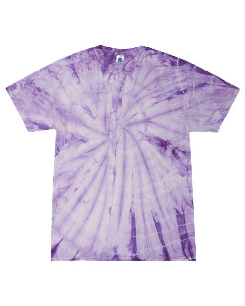 Unisex Multi-Color Tie-Dyed T-Shirt - Spider Lavender Front