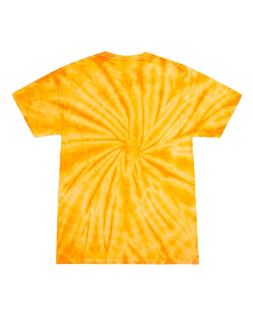 Unisex Multi-Color Tie-Dyed T-Shirt - Spider Gold Back