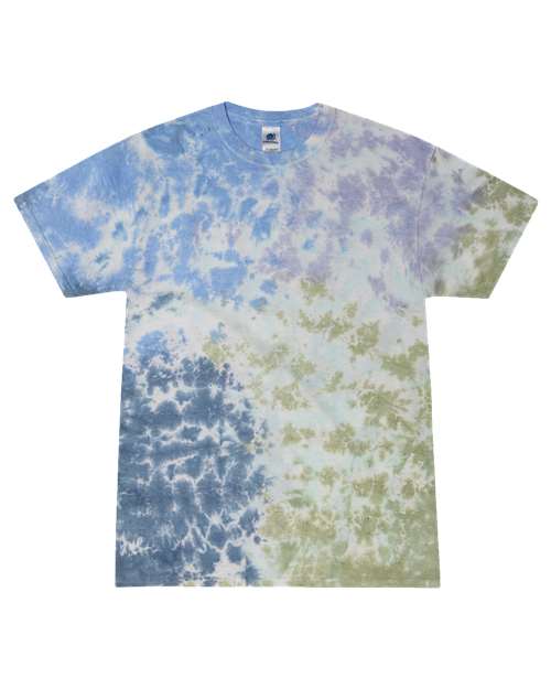 Unisex Multi-Color Tie-Dyed T-Shirt - Ferris Wheel Front