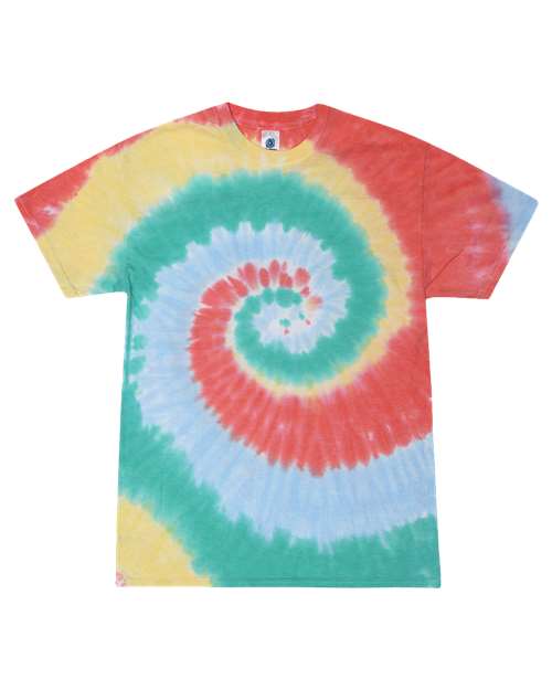 Youth Multi-Color Tie-Dyed T-Shirt - Gum Drop Front