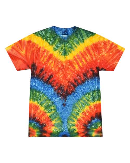 Youth Multi-Color Tie-Dyed T-Shirt - Woodstock Front