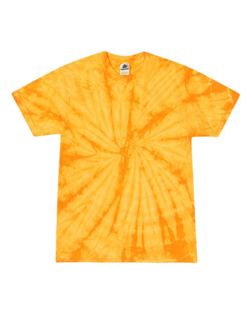 Youth Multi-Color Tie-Dyed T-Shirt - Spider Gold Front