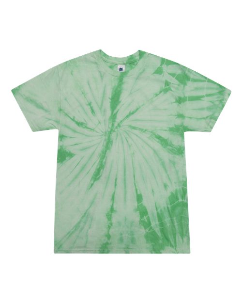 Youth Multi-Color Tie-Dyed T-Shirt - Spider Mint Front